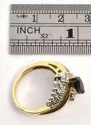 Pleasing Marquise Sapphire & Diamond Ring