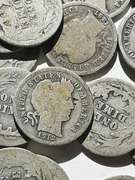 25 Assorted Barber Dimes