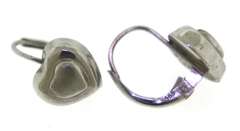 Sterling Silver Heart Drop Earrings