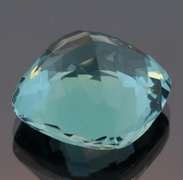 Radiant 34.75ct blue green created Amethyst