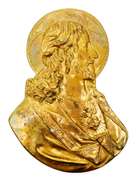 1924 Brass Jesus Sacred Heart Plaque