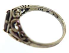 Sterling Silver Red Garnet Ring