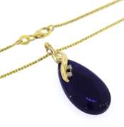 Gorgeous Lapis and Diamond Enhancer on Chain