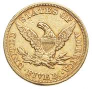 1861 $5.00 Liberty Head Gold Half Eagle