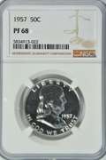 Near perfect Gem PF 1957 Franklin Half Dollar. NGC PF68
