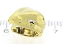 Gorgeous 18kt YG Triangle Button Earrings
