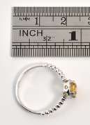 Suave Citrine & Diamond Ring in 14K WG