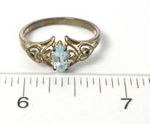 Gorgeous Vintage Blue Topaz Ring in Sterling Silver