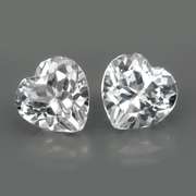Superb 4.29ct high fire 8x8mm diamond white Topaz
