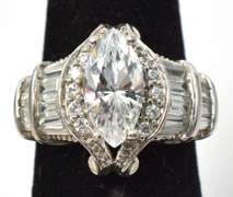 Sterling Silver CZ Cocktail Ring