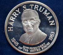 Sterling Silver Harry S Truman Metal