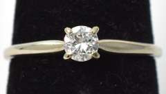 Charming Solitaire Diamond Ring in 14KT White Gold