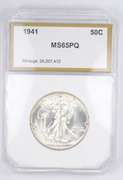 MS65PQ 1941 Walking Liberty Half Dollar - Graded PCI