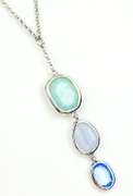 Stunning Elle Sterling Multi-Gemstone Necklace