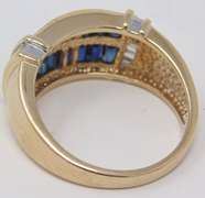 Glamorous Yellow Gold Sapphire & Diamond Ring