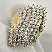 Bold and Sparkling Diamond Cluster Ring