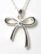 Sterling Silver Ribbon Necklace