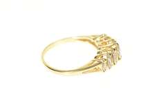 14K Yellow Gold 0.74 Ctw Marquise Graduated Diamond Band Ring