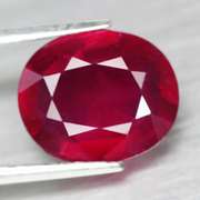 Fantastic 3.49ct oval cut rich blood red Ruby