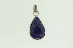 Silver-Tone Color Stone Pendant