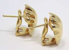 Beautiful 18kt Yellow Gold Shell Earrings