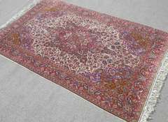 Fascinating Wool/Silk Qum Design 4.3x6.6