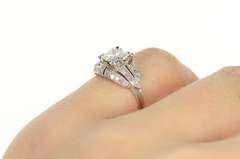 Platinum 0.87 Ctw Art Deco Diamond Engagement Ring