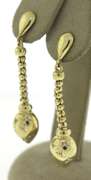 Charming 14kt Yellow Gold Diamond Drop Earrings