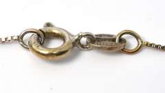 Sterling Silver Vermeil Necklace With Red and White Stones