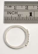 Dainty Baguette Diamond Ring in Platinum