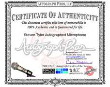 Aerosmith Steven Tyler Autographed Microphone Stand Display