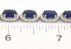 Sparkling Star Sapphire & Diamond Bracelet in Sterling Silver