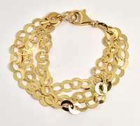 Nice Bracelet & Trio of Necklaces in Vermeil