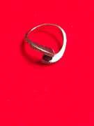 LADIES 14K WHITE GOLD SAPPHIRE AND DIAMOND RING