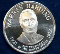 Sterling Silver Warren Harding Medal
