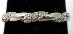 Gorgeous Diamond "Wrapped" Band Ring in White Gold