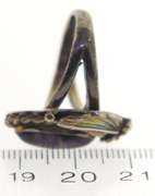 Sterling Silver Purple Glass Ring