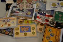 Vintage Lot Of Coins Medals and Sets