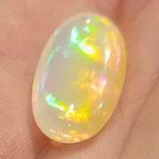 Vibrant 5.83ct floral block patterned Welo Opal