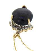 Fantastic 14kt YG Purple-Tone Sapphire with Diamond Accents Necklace