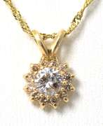 Dainty Diamond Necklace in 14KT Yellow Gold