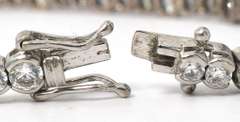 Sterling Silver White Stone Bracelet