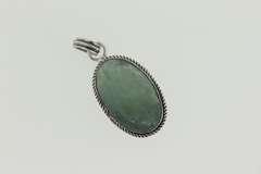 Silver-Tone Color Stone Pendant