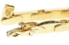 14K Yellow Gold 2.55 Ctw Sapphire Diamond Bar Link Tennis Bracelet