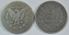 Scarce 1878-CC & 1890-CC Morgan Silver Dollars