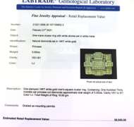 Majestic White Gold apx 5ctw Invisible Set Diamond Men's Ring