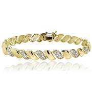 Gold Tone 1/2 Ct Diamond San Marco Bracelet