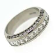 Charming Platinum 2cts Diamond Wedding Band