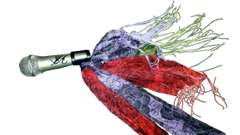 Aerosmith Steven Tyler Autographed Microphone Stand Display