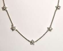 Stylish Stars of Diamonds Necklace